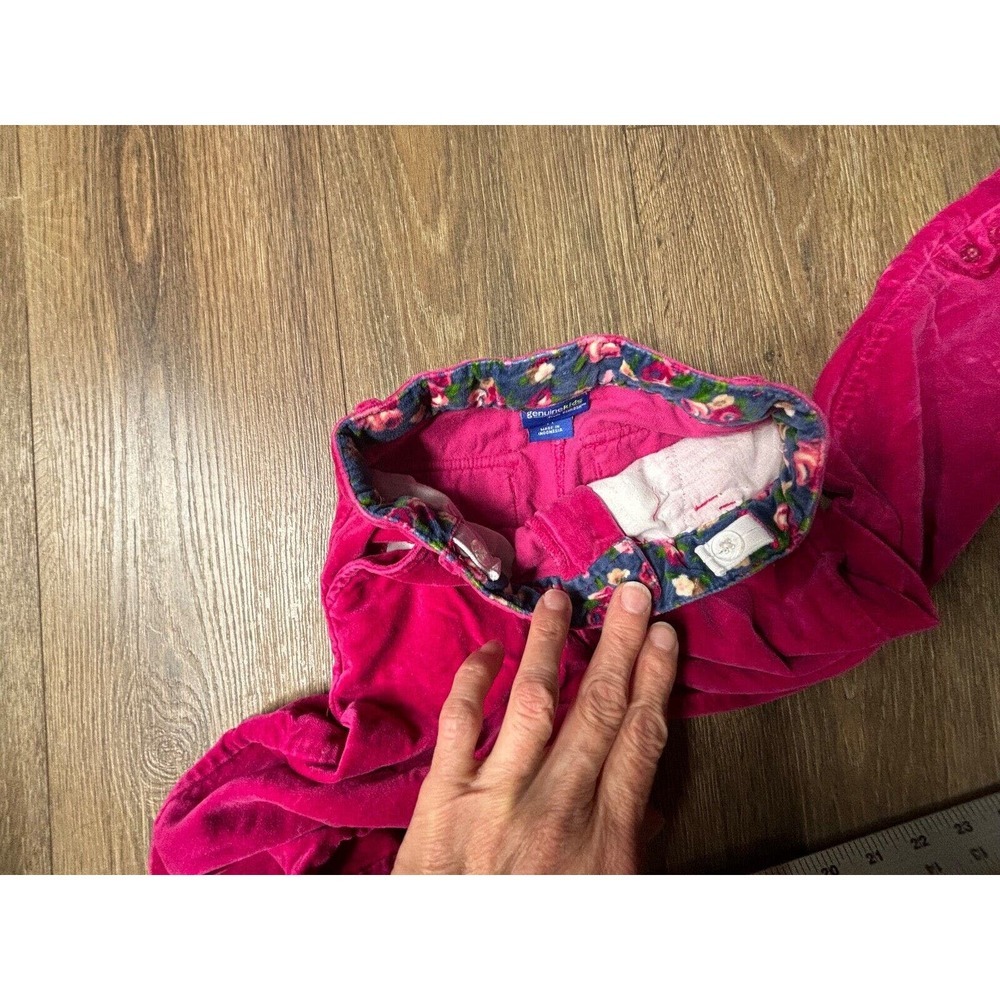 Oshkosh Kid's Velveteen Cordless Cordoroy Embroidered Pants, 20x16, tagged 4t - Picture 7 of 11